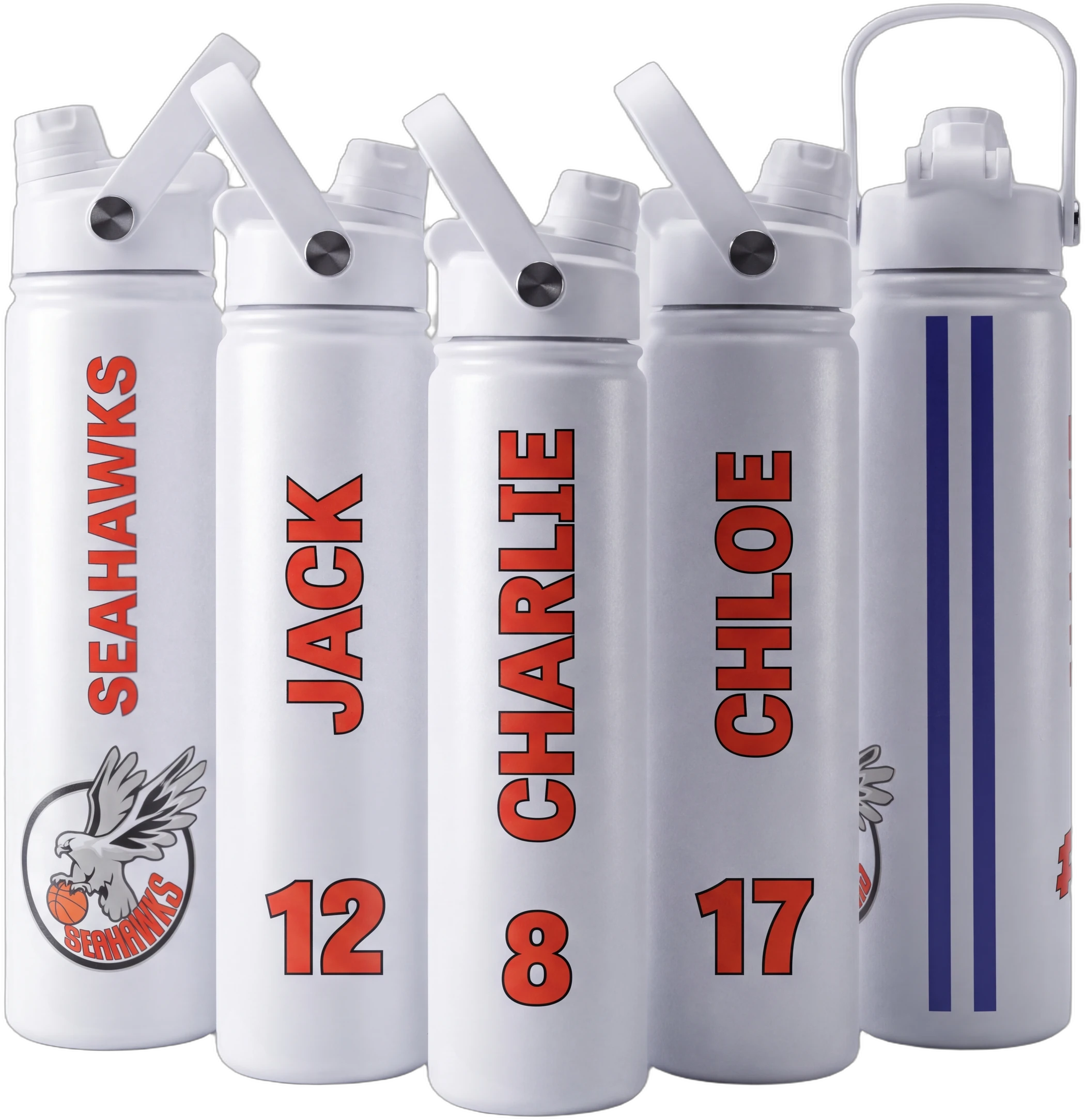 Personalised Crib Point Seahawks drink bottles